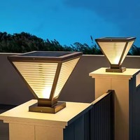 Shingel moderne porte européenne poste lampe paysage sécurité étanche porte extérieure cour jardin décoration solaire Led pilier lumière