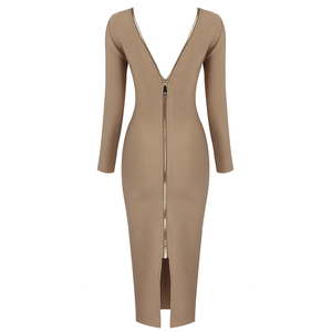 ชุดราตรียาวชุดงานพรอมลูกไม้เข้ารูปคอกลมทรงสี่เหลี่ยม - Product Image 3