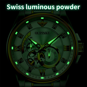 Oupinke 3245 Nhà Máy Trực Tiếp Bán Buôn Giá Không Thấm Nước Tự Động Bộ Xương Đồng Hồ Dây Đeo Bằng Thép Không Gỉ Cơ Khí Người Đàn Ông Đồng Hồ - Product Image 5