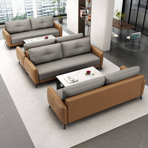 Conjunto de Sofás de Oficina en Cuero PU con Esponja de Alta Densidad, Cómodos para Reuniones, Capacitación, Negocios y Áreas de Descanso - Product Image 4