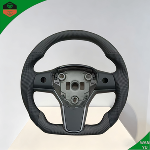 Volant en cuir de style sportif personnalisé pour Tesla Model Y et Model 3, inspiré du design d'avion - Product Image 3