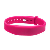 Bracelets réglables 125 kHz NFC Bracelets en silicone RFID avec puce Mini Tag 1K pour les applications hôtelières et de paiement