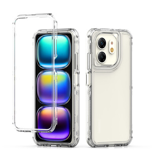 Clear Case for Infinix Hot 50i <strong>4G</strong> Smart 9 Bumper Front Frame Acrylic <strong>Silicone</strong> Hard Phone Cover InfinixHot50i X6531 X6531 X6532 - Product Image 6