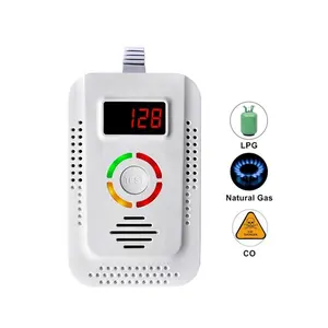 Voice Prompt Kitchen Cooking Gas Leak Detector CO Combined Gas Alarm Combo Gas and CO Detector