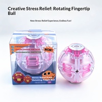 Fidget Spinner in Plastica Stile Cristallo con Meccanismo a Pressione e Rotazione, Stampato in 3D, Giocattolo Antistress, Decorazione da Scrivania Anti-Noia BX2247