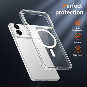 Funda Protectora 2 en 1 Transparente Antiarañazos con Fuerte Succión Magnética para Google <span class=keywords><strong>Pixel</strong></span> 10 Pro XL 9 Pro 8A, Carcasa Protectora Antigolpes - Product Image 4