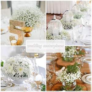 Arco de Flores de Paniculata Blanca Mini de Tallo Largo Hecho a Mano al por Mayor para Centros de Mesa de Boda y Año Nuevo - Product Image 5