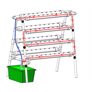Sistema Hidropónico NFT con 72 Orificios, Sistemas de Cultivo Hidropónico Verticales, Tubo de PVC para Plantas y Vegetales - Product Image 1