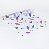 Chemin de table en tulle rose doré avec imprimé ABC 123 pour la décoration de fête d'anniversaire