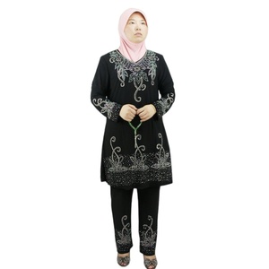 Directo del fabricante: Túnica musulmana de poliéster transpirable para mujer, estilo liso, para verano, vestido de oración islámico de cobertura completa y sencillo. - Product Image 1