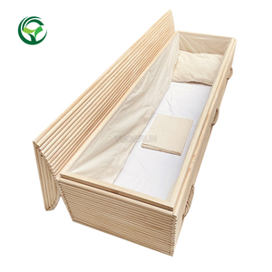 Твердый гроб из сосны в американском стиле, зеленый погребальный экологичный гроб ручной работы для кремации, натуральный и готовый к похоронам - Product Image 1