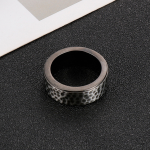 Anéis Para Homens Jóias De Aço Inoxidável Punk Anel De Dedo Padrão De Pele De Serpente Pontilhado Sulcado Anel De Prata Vintage Não-Desvanecimento Dos Homens - Product Image 5