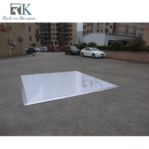 Plancher de danse blanc brillant, plateforme en bois, panneau carré décoratif - Product Image 3