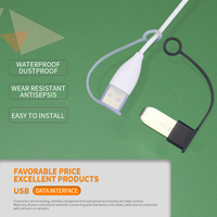 Couvercle anti-poussière USB réutilisable avec cordon de protection anti-perte pour chargeur Port câble de données connecteur de clé USB