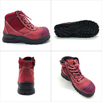 Chaussures de sécurité mi-montantes personnalisées avec fermeture éclair, embout en acier large, résistantes aux chocs et à la perforation, bottes de travail unisexes