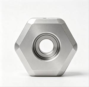 CNC Machined Aluminum Square Flange Mounting <b>Bracket</b> with Central Hole and Four <b>Corner</b> Holes CNC Machining Customization Service - Product Image 5