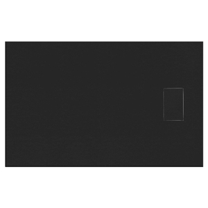 Receveur de douche rectangulaire moderne 70x120cm noir, design européen fin, étanche, en résine acrylique et pierre artificielle pour salle de bain - Product Image 1