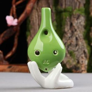 Juguete Educativo para Niños, Ocarina de Cerámica de 6 y 12 Orificios, <span class=keywords><strong>Flauta</strong></span> Ocarina, <span class=keywords><strong>Instrumento</strong></span> Musical - Product Image 4