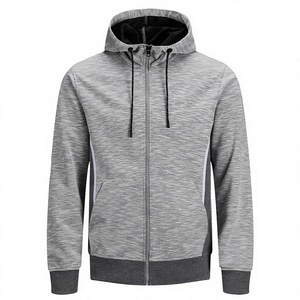 Unisex Custom Logo Lined Knitted Solid Winter Full Zip Hoodies with Sublimation Colorful Zipper for <b>Men</b> Women Kids - Product Image 2