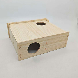 Large Multi-Functional <strong>Hamster</strong> Hide <strong>House</strong> Made <strong>of</strong> Eco-Friendly Wooden Material for Assembly - Product Image 1