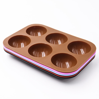 Moule à gâteau DIY 6 moules en Silicone Semi-ronds, moule à chocolat