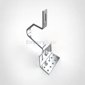 Solar Aluminum Tile Roof Mounting Structure Hook For Solar Photovoltaic Systems