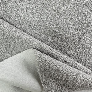 Vente en gros 100% polyester double face bouclé Sherpa Teddy <span class=keywords><strong>laine</strong></span> couverture tissu hiver femmes manteaux et vêtements <span class=keywords><strong>tissus</strong></span> - Product Image 1