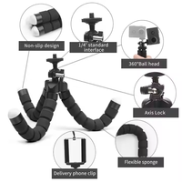 Produit le plus vendu Trépied flexible mini rotatif à 360 degrés Trépied universel en éponge souple pour vidéo Vlog Photographie Support de téléphone