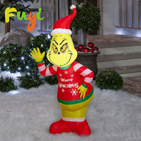 Décoration extérieure gonflable Grinch de haute qualité, nouveau design, imperméable, durable, résistante au soleil, avec pompe à air électrique