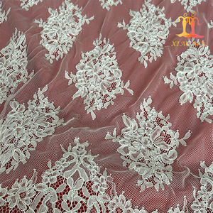 Tissu en dentelle de tulle à cordon en maille 100 % polyester écologique pour mariée, vente en gros, pas cher, largeur 150 cm, <span class=keywords><strong>Xiao</strong></span> <span class=keywords><strong>Mei</strong></span> - Product Image 3