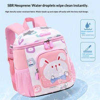 Sac à dos de maternelle pour filles de 1 à 6 ans, ultra-léger, en néoprène, grande capacité, sac seau, princesse, lapin mignon