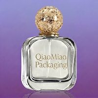 Vente en gros de flacons de parfum en verre rectangulaires modèle QM 012, pulvérisateurs puissants, bouchons noirs pour hommes et femmes, vides, 30/50/100 ml