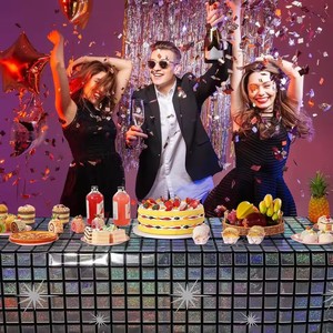 Achetez des articles <span class=keywords><strong>de</strong></span> <span class=keywords><strong>table</strong></span> pour événements et fêtes d'anniversaire HLC, des housses <span class=keywords><strong>de</strong></span> <span class=keywords><strong>table</strong></span> holographiques, des décorations irisées, des décorations <span class=keywords><strong>de</strong></span> <span class=keywords><strong>table</strong></span> sur le thème des années 70, des décorations <span class=keywords><strong>de</strong></span> <span class=keywords><strong>table</strong></span> disco - Product Image 6