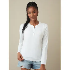 Sharon <b>Henley</b> <b>Long</b> <b>Sleeve</b> T-shirt custom merchandising - Product Image 1
