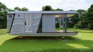 Villa prefabricada <span class=keywords><strong>de</strong></span> lujo a prueba <span class=keywords><strong>de</strong></span> huracanes-Mansión con marco <span class=keywords><strong>de</strong></span> acero con ventanas resistentes a los impactos Búnker subterráneo opcional Certificado CE - Product Image 2