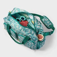 Bolsa de Viaje Infantil Personalizada con Diseño Floral, Gran Capacidad, con Correa para el Hombro