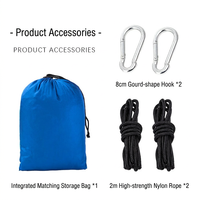 Hamac de parachute portable et léger, pliable, pour camping, randonnée, plage, balançoire, en nylon durable, logo personnalisé, OEM, tout inclus