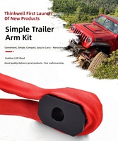 Mini-récepteur de remorquage tout-terrain en aluminium anodisé haute capacité pour récupération de véhicule