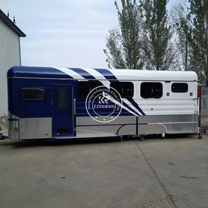 Remorque à chevaux de luxe à roulettes, modèle 2025, vente chaude, conforme aux normes canadiennes, pour le transport de chevaux - Product Image 1