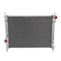 GTGMOTO Nouveau radiateur à flux croisé en aluminium à 3 rangées pour Mustang 3.7L 2015-2017 / 5.0L 2015-2022 / 5.2L 2015-2020