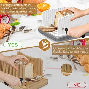 Adjustable Plastic <b>Bread</b> Slicer for Homemade <b>Bread</b> Loaf With Crumble Holder Foldable Adjustable and Loaf <b>Cutter</b> Thin or Thick - Product Image 5