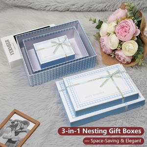 กล่องของขวัญมีฝาปิด กล่องของขวัญสวยหรู กล่องบรรจุภัณฑ์ของขวัญหลากหลายรูปแบบ ปรับแต่งได้ตามความต้องการ - Product Image 5