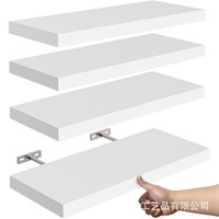 Étagères flottantes en bois personnalisées, quatre étagères murales pour salle de bain, cuisine, salon, pour pot de fleurs, moins cher
