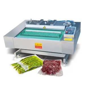 Best Selling Agricultural Product Chicken Continuous Vacuum Packing Machine Food Vacuum Preservation Packaging Sealing Machine