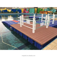 Plateforme flottante modulaire en plastique PE, ponton flottant pour le stationnement et l'amarrage de jet-skis et de bateaux