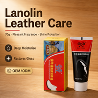 Betún para Zapatos de Alto Brillo 70g, Bálsamo para el Cuidado del Cuero con Aceite de Oveja Jinyang, Restaura la Superficie Opaca, Brillo Fácil de Limpiar