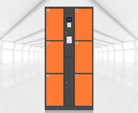 Armoire Métallique Intelligente pour Supermarché avec Système de Verrouillage par Empreinte Digitale, Reconnaissance Faciale et Code PIN, pour Stockage de Bagages Assemblé