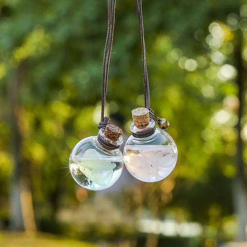 Auto Opknoping Luchtverfrisser Diffuser Helder Glas Parfum Fles