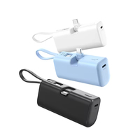 Mini cargador rápido promocional 5000 mAh banco de energía móvil pequeño portátil 5000 Mah cargador rápido cápsula estación de energía para móviles
