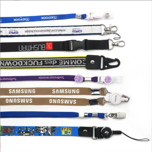 Printed Custom Mobile Phone Straps Customized Logo Industrial Packing Nylon Lanyard Different Color